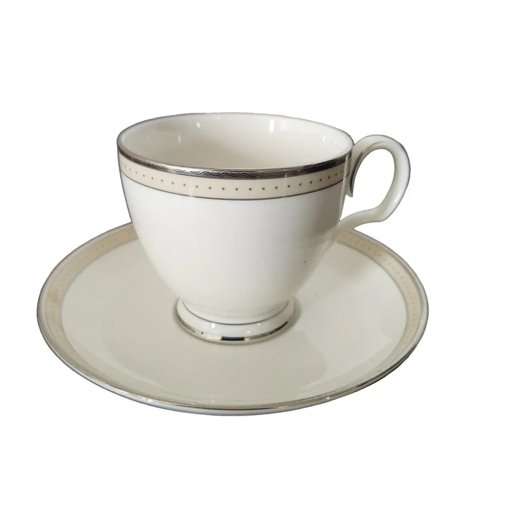 Tea‎ Cup & Saucer Set Cameroon Sand By Noritake Porcelain Dinnerware